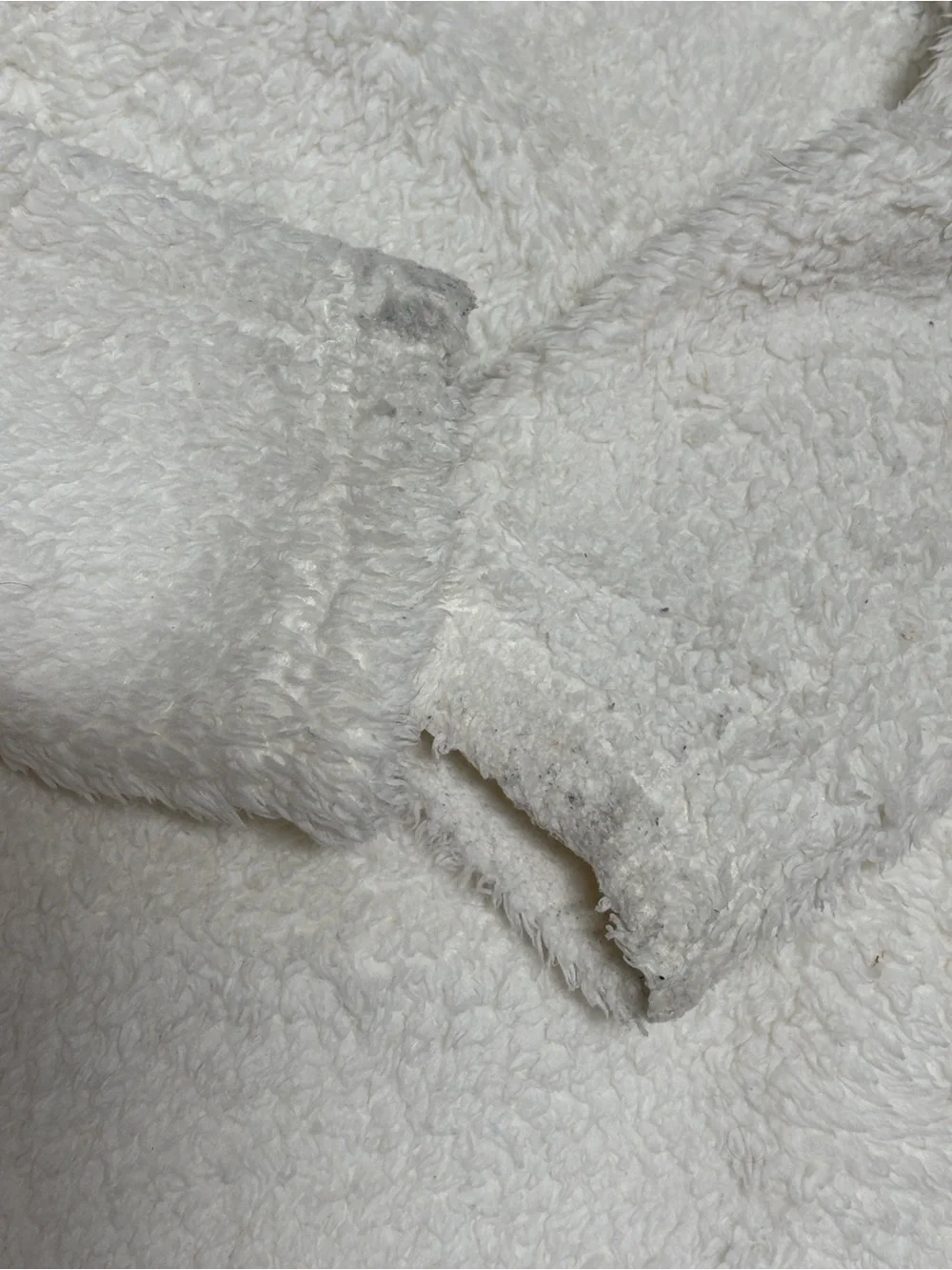 Patagonia Kids White Fleece Quarter-Zip Pullover
